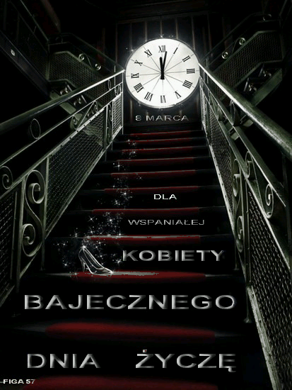 Duży zegar na dzień kobiet